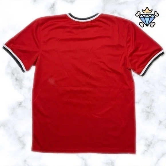 NBA MENS RED MESH V NECK JERSEY SIZE MEDIUM SPORTS WEAR ATHLETIC STREETWEAR - Picture 3 of 5